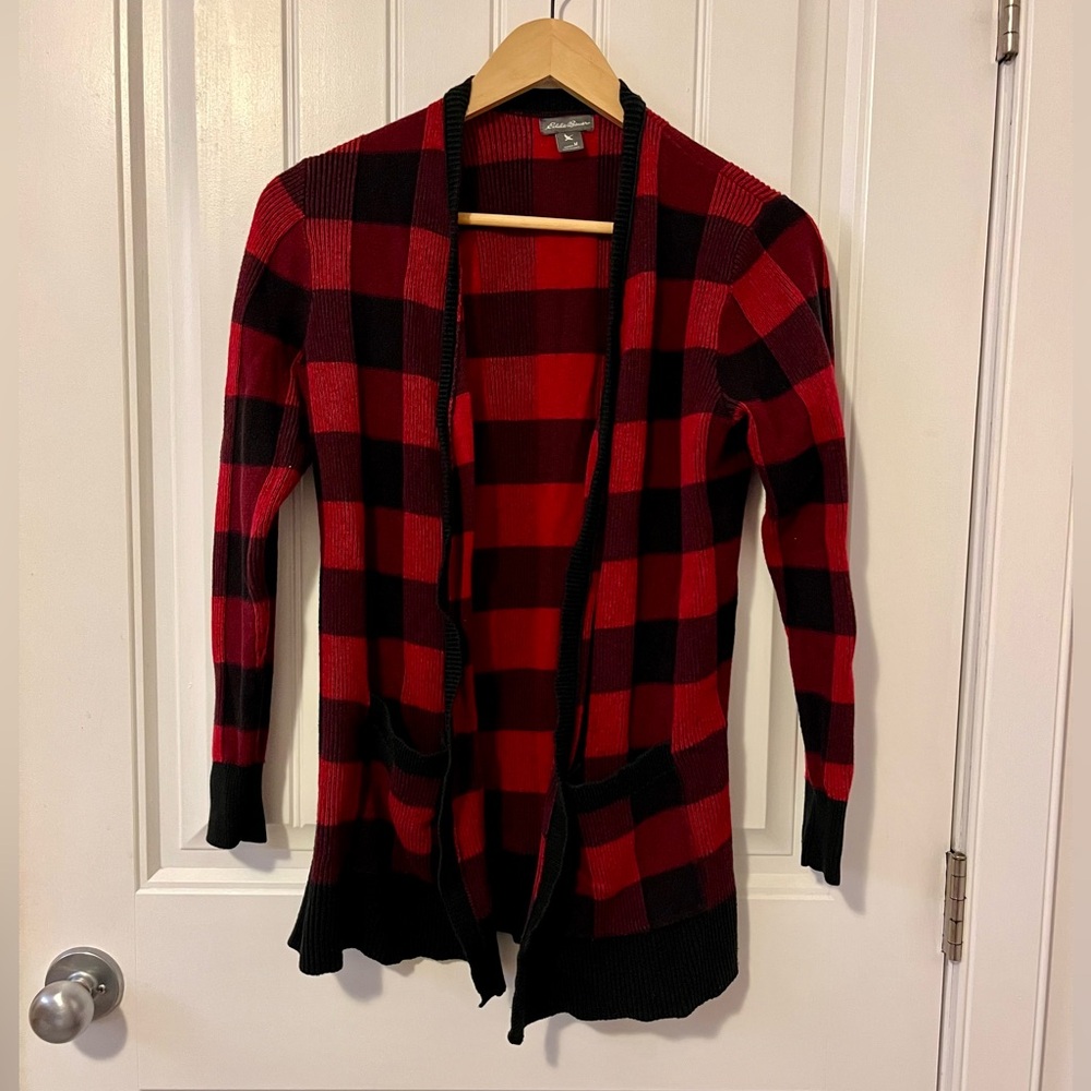 Buffalo check cardigan